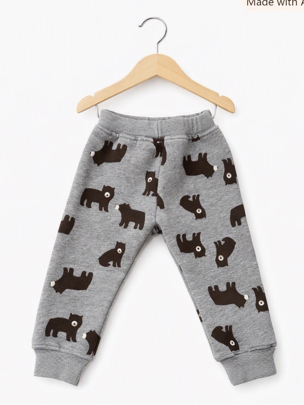10/$15 Unbranded Cozy Bear Print Joggers